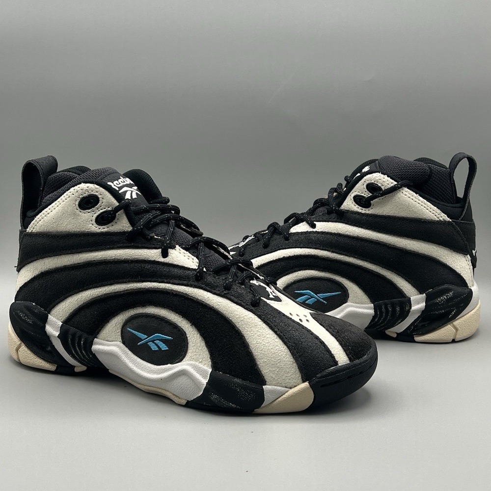 Reebok Shaqnosis‎ Black White Retro Basketball - Youth Size 5.5 Women's Size 7